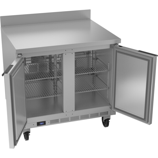 Refrigerator, Work Top Style, Two Door, 36" W, 8.5 cu. Ft., 115 V